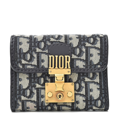 Christian Dior Oblique DiorAddict Wallet Blue 1 of 11