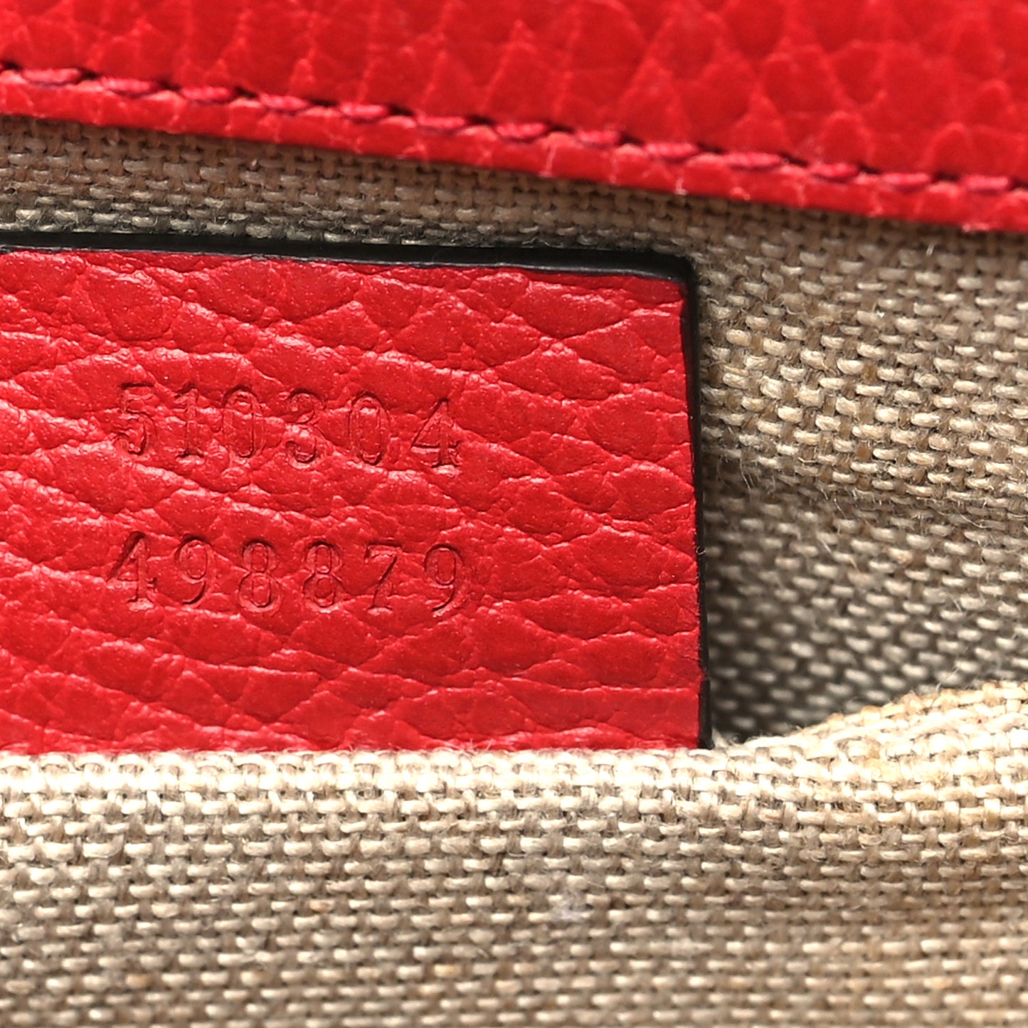 Dollar Calfskin Small Interlocking G Shoulder Bag Red