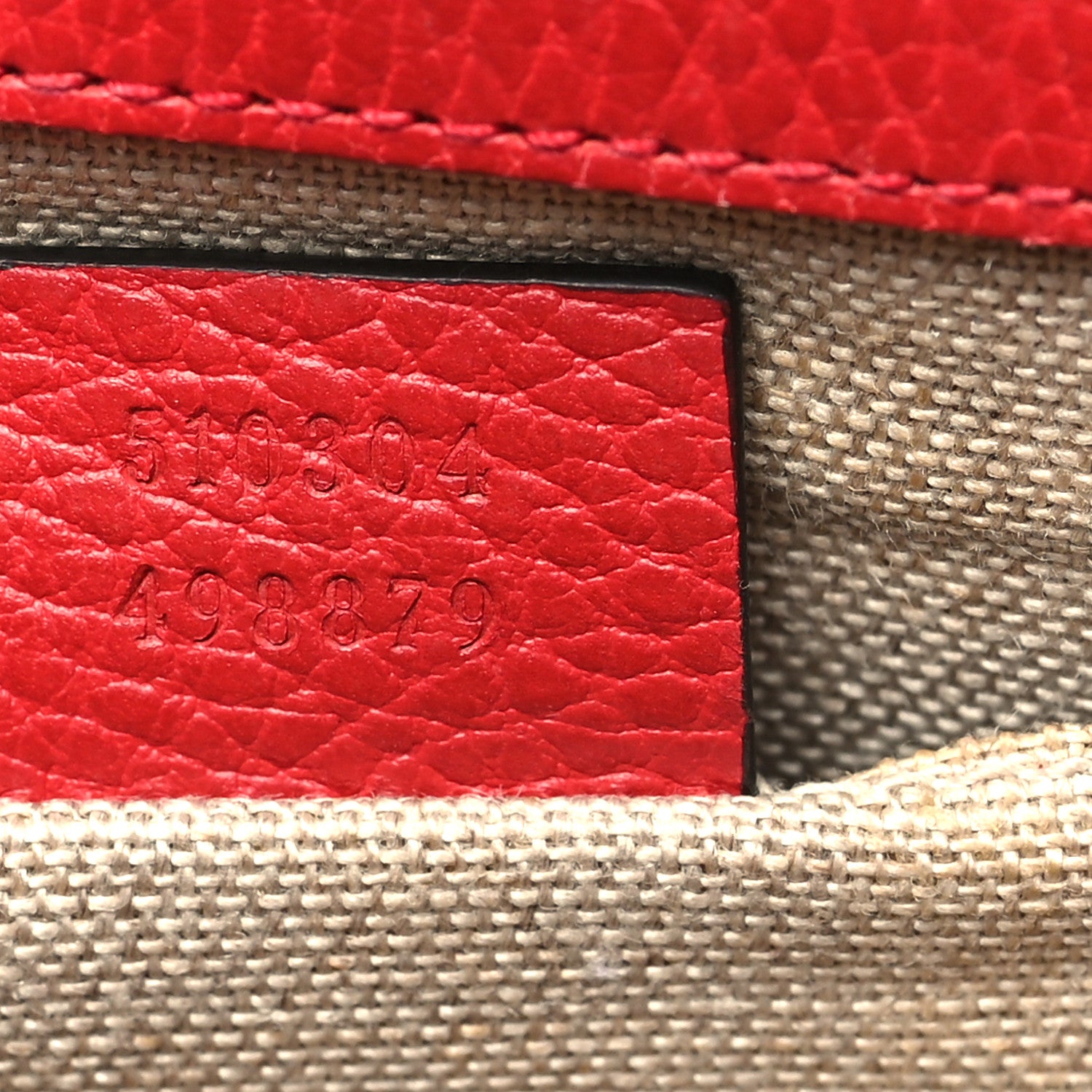 Gucci Dollar Calfskin Small Interlocking G Shoulder Bag Red 7 of 14