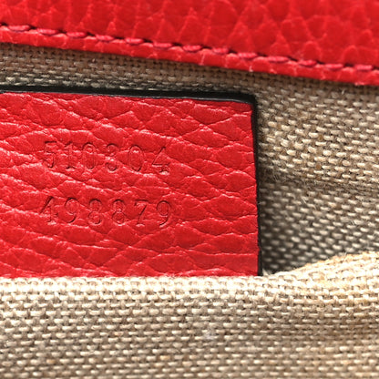 Gucci Dollar Calfskin Small Interlocking G Shoulder Bag Red 7 of 14