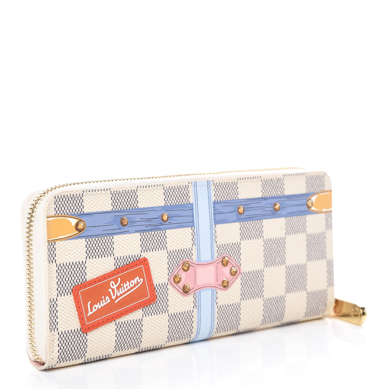 Louis Vuitton Damier Azur Summer Trunks Clemence Wallet 3 of 7
