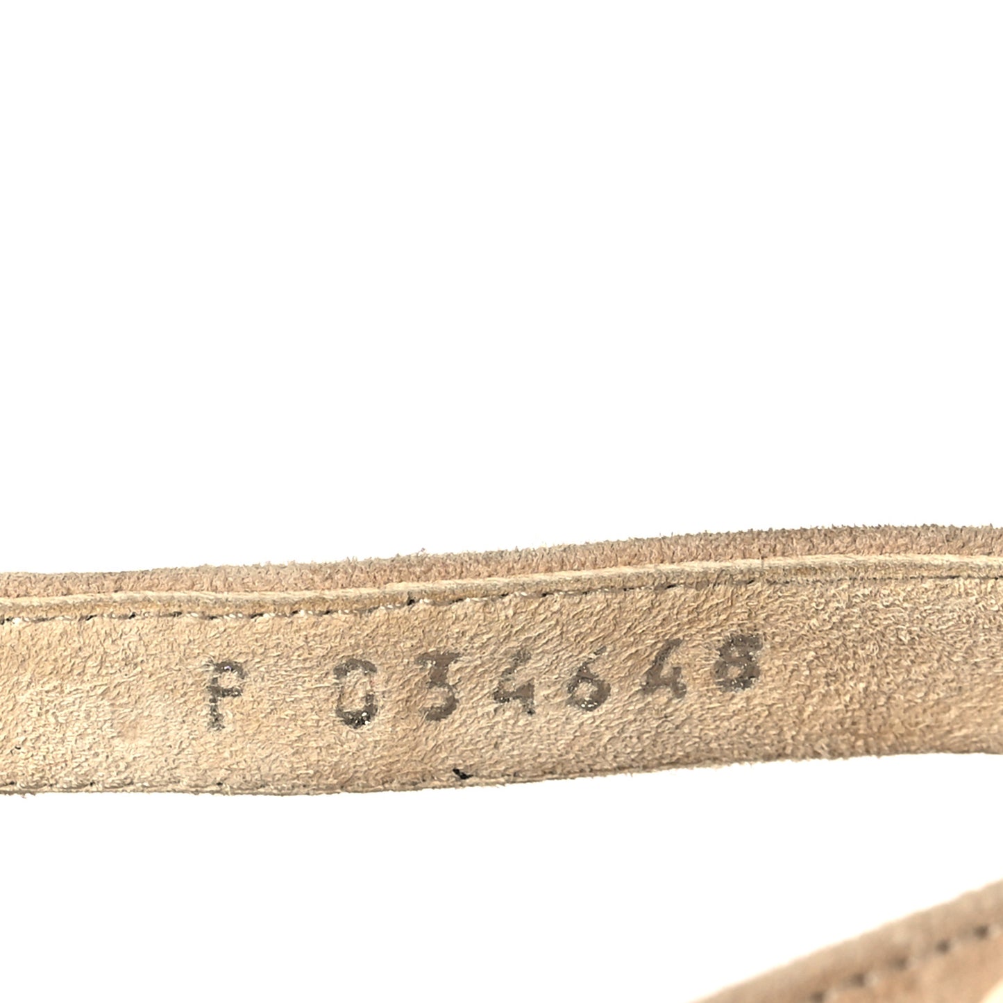 Suede Pearl Thong Sandals 41 Beige