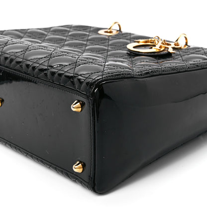 Christian Dior Patent Cannage Large Lady Dior Black 11 of 11