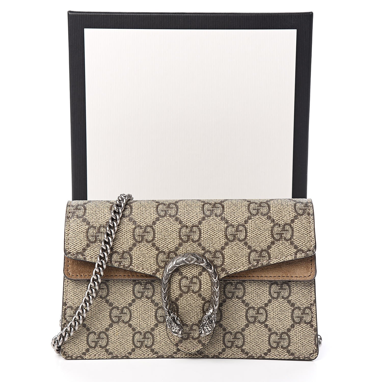 Gucci GG Supreme Monogram Super Mini Dionysus Shoulder Bag Taupe 4 of 10