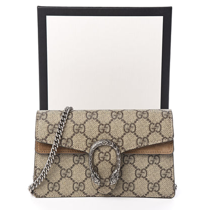 Gucci GG Supreme Monogram Super Mini Dionysus Shoulder Bag Taupe 4 of 10