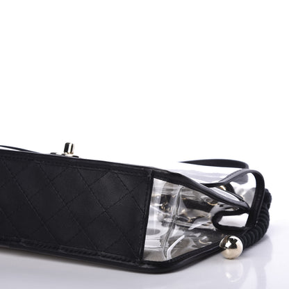 Chanel Lambskin PVC Sand By The Sea Flap With Pearl Strap Black 6 of 9