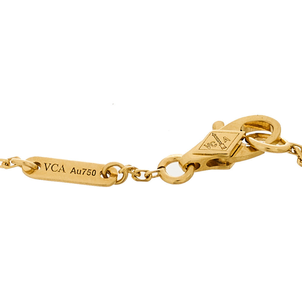 Van Cleef & Arpels 18K Yellow Gold Mother of Pearl Sweet Alhambra Butterfly Bracelet 3 of 4