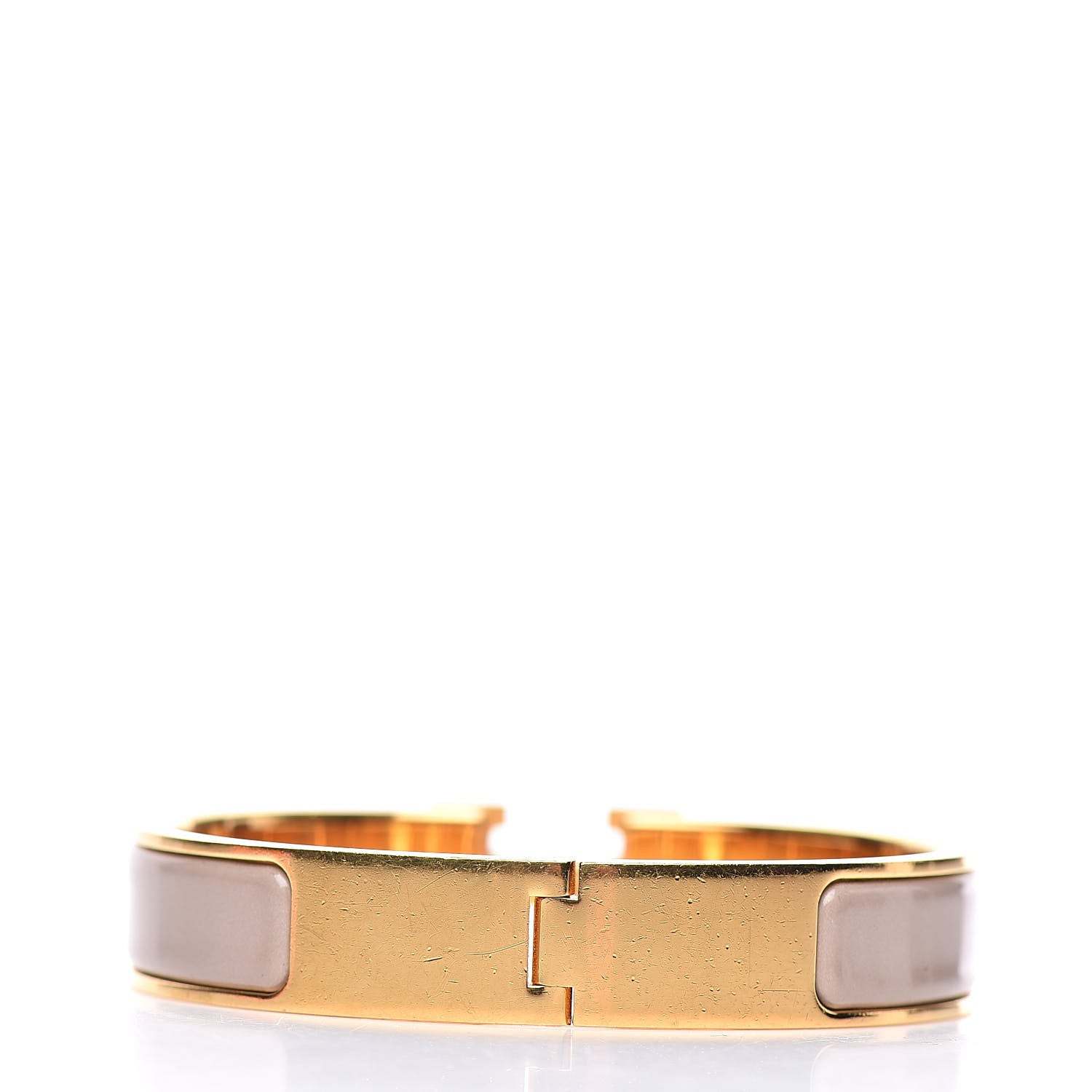 Hermes Enamel Clic Clac H Narrow Bracelet PM Marron Glace 3 of 6