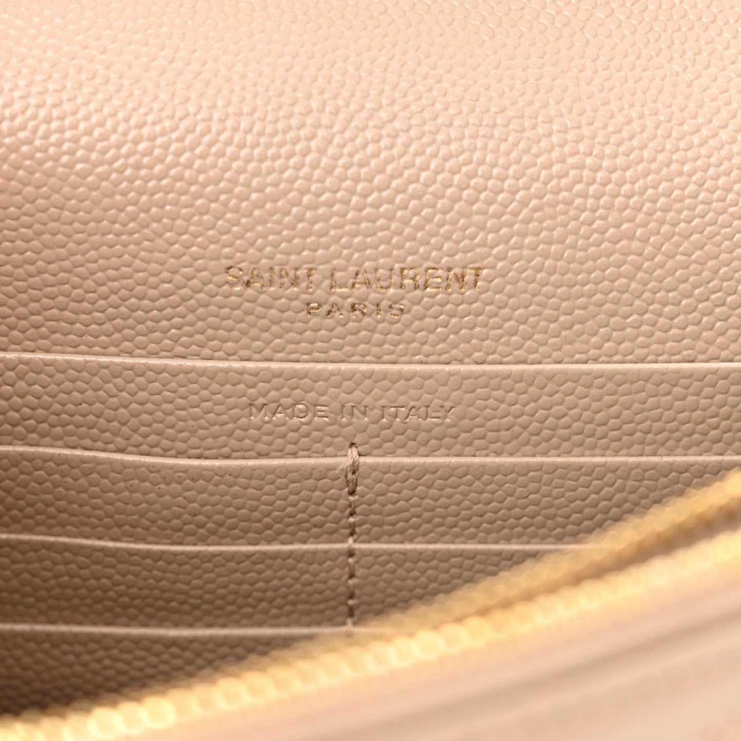 Grain De Poudre Matelasse Chevron Monogram Chain Wallet Nude Powder
