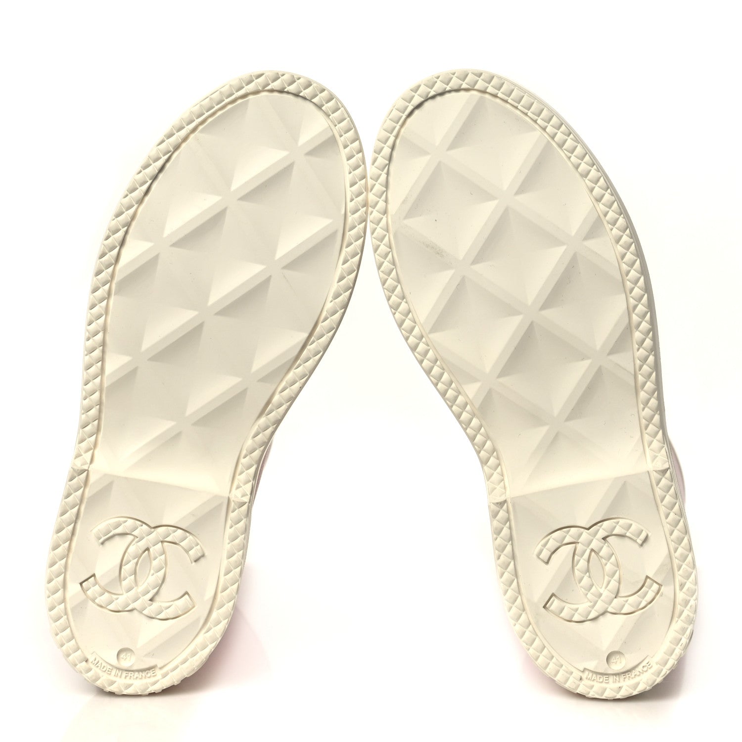 Chanel Caoutchouk CC High Boots 42 Light Pink White 5 of 8