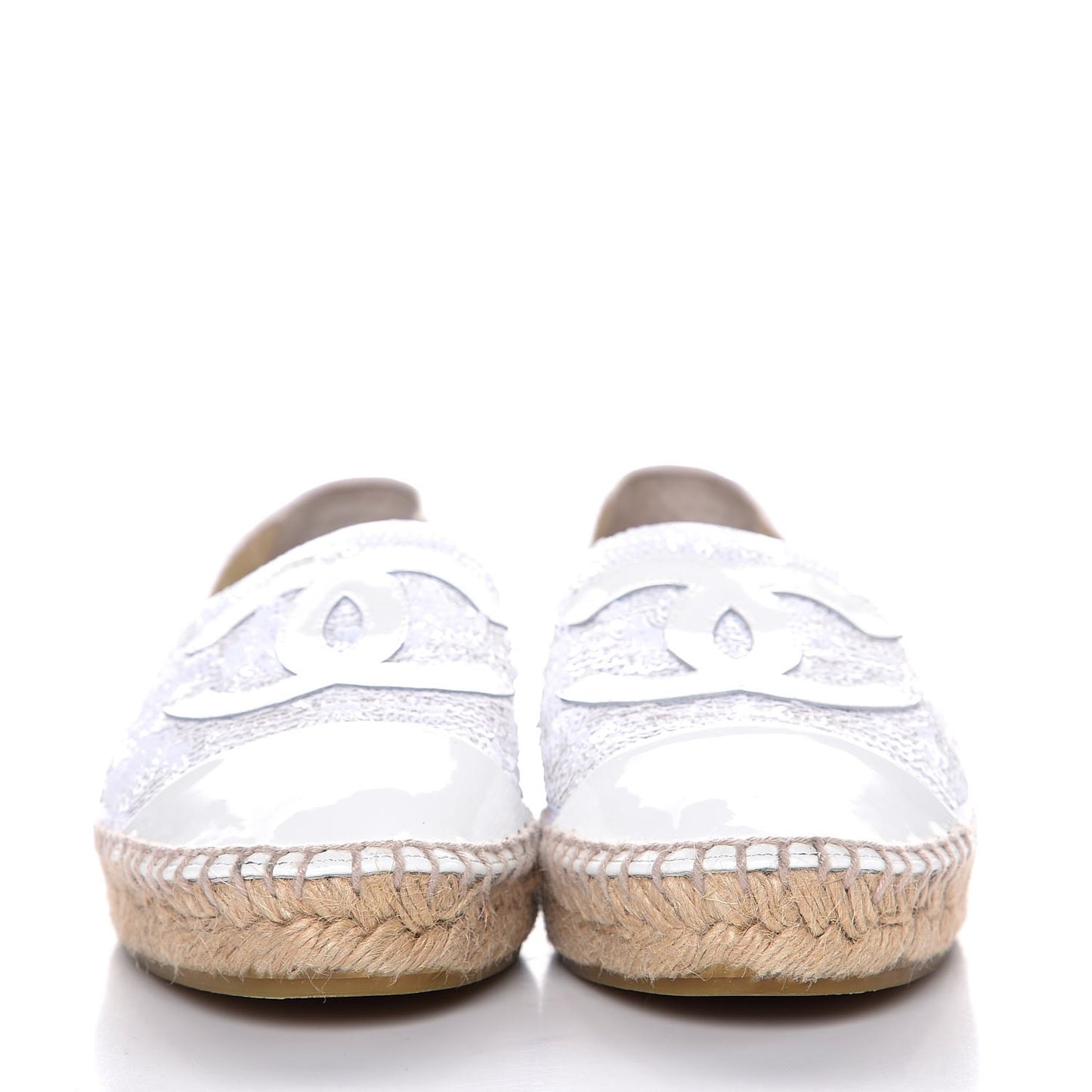 Patent Sequin CC Espadrilles 38 White