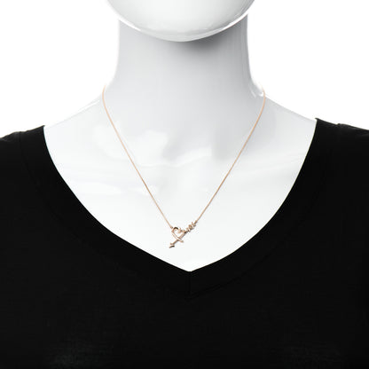 Tiffany 18K Rose Gold Paloma Picasso Heart and Arrow Pendant Necklace 2 of 6