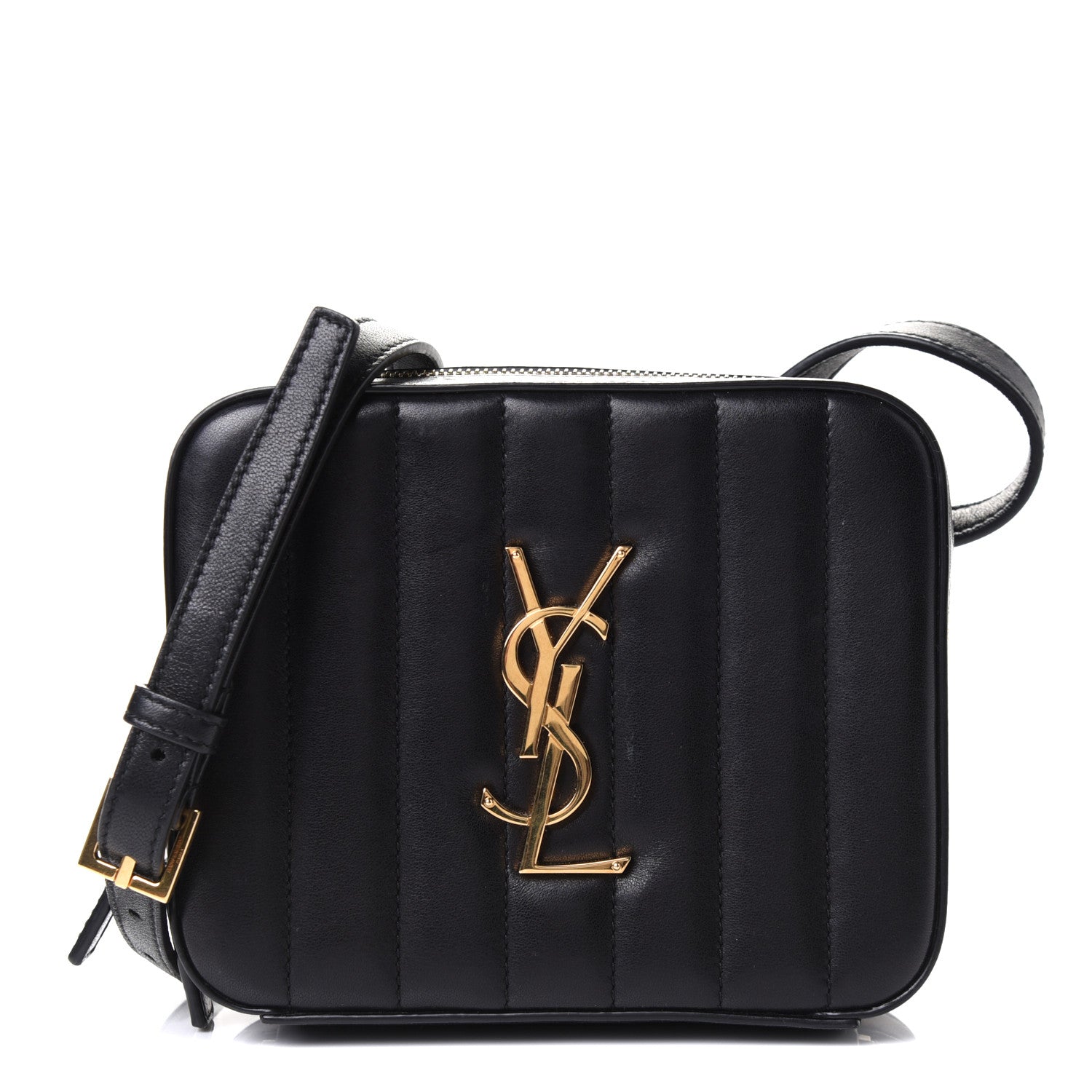 Saint Laurent Lambskin Matelasse Vicky Monogram Belt Bag Black 1 of 5