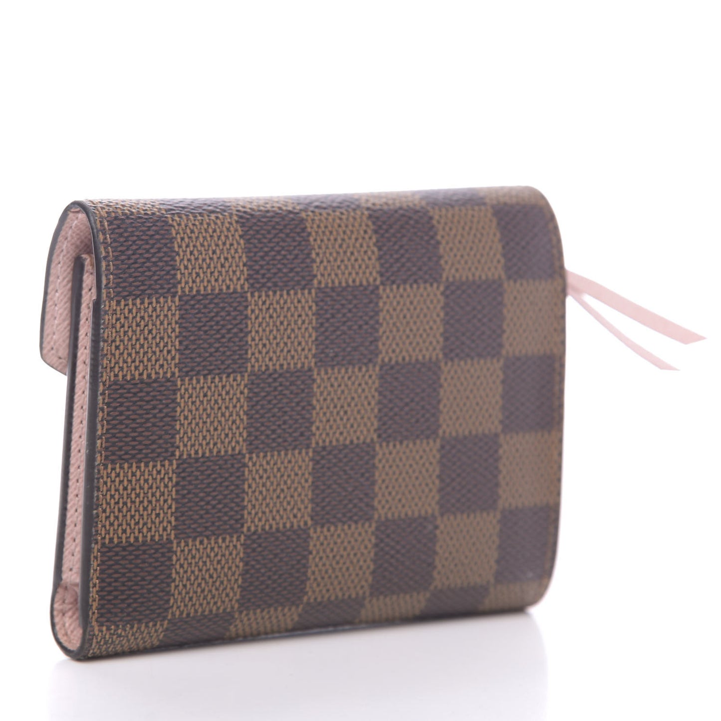 Damier Ebene Victorine Wallet Rose Ballerine