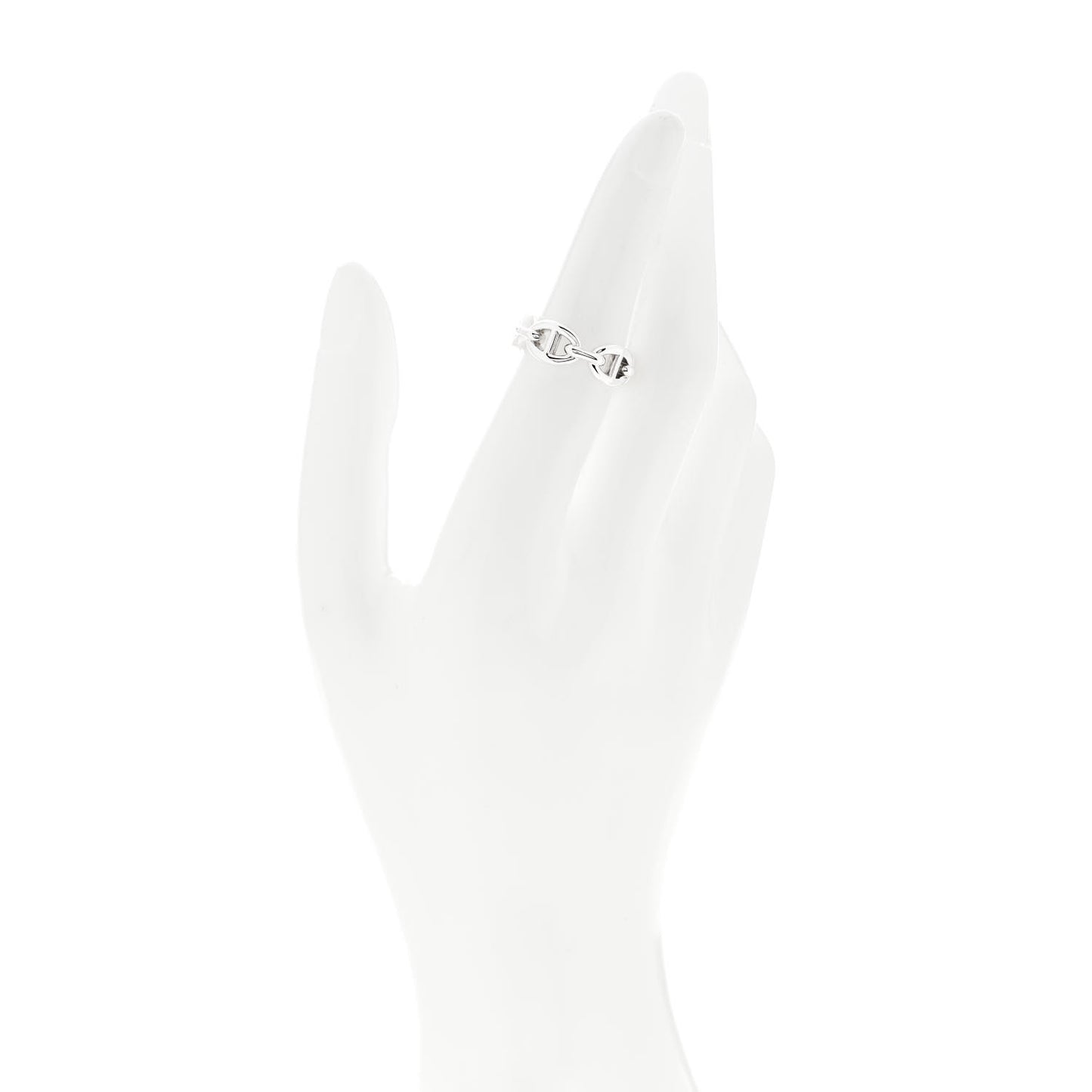 Sterling Silver PM Chaine d'Ancre Enchainee Band Ring 52 6