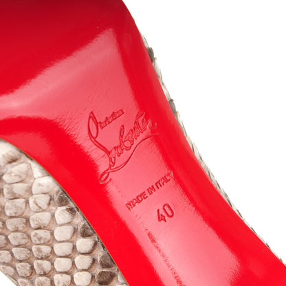 Christian Louboutin Python Mater Claude 85 Platform Pumps 40 Roccia 6 of 6
