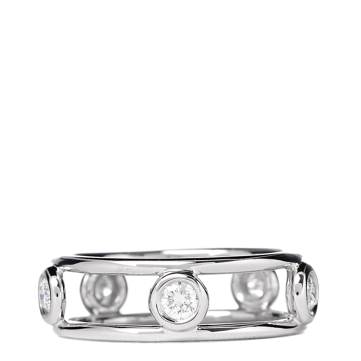 Platinum Diamond Elsa Peretti Diamonds by the Yard Ring 48 4.5