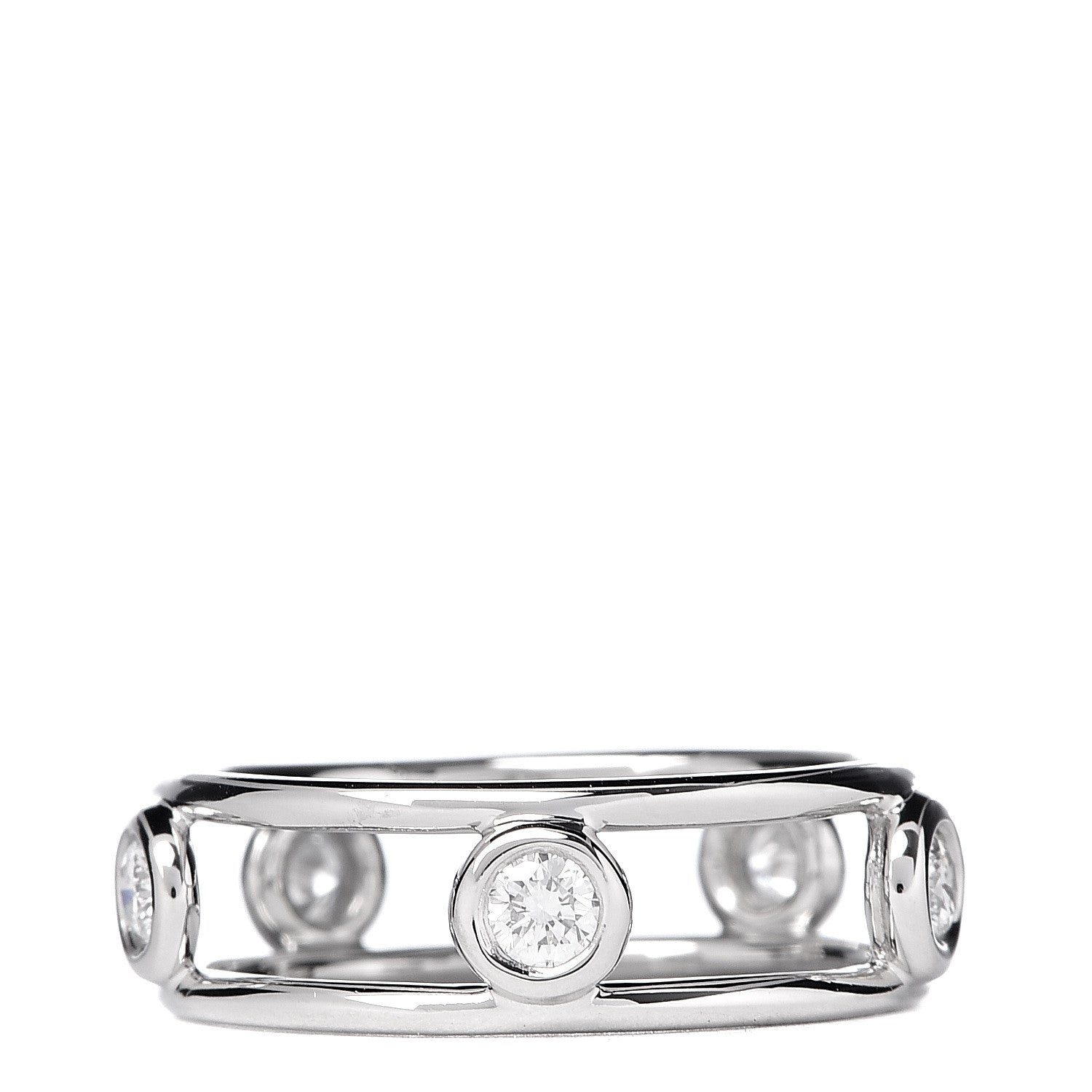 Tiffany Platinum Diamond Elsa Peretti Diamonds by the Yard Ring 48 4.5 3 of 4