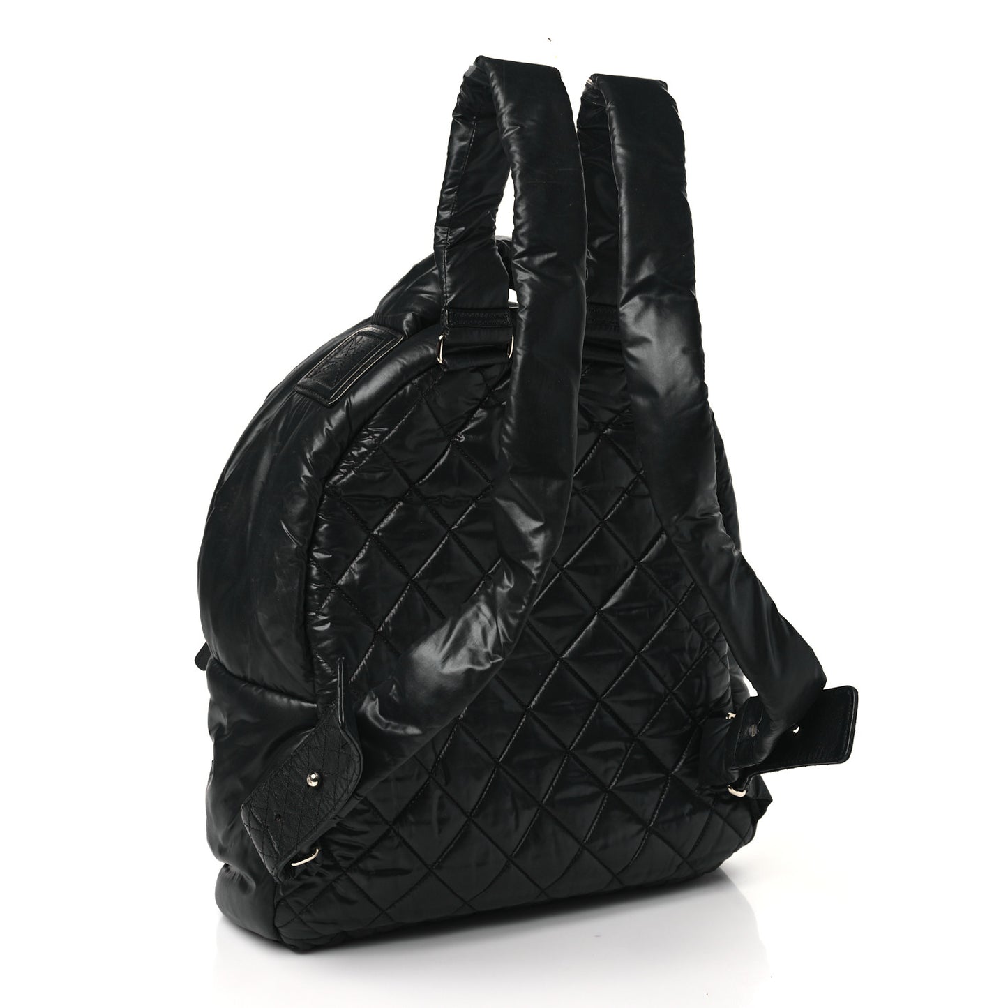 Nylon Quilted Coco Cocoon Backpack Black
