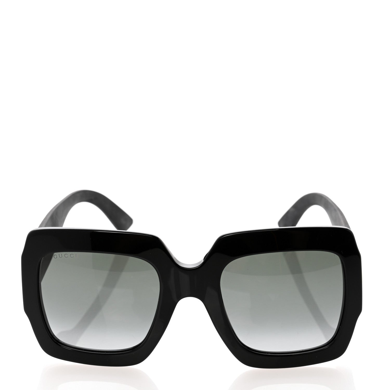 Gucci Square Frame Glitter GG0102S Sunglasses Black 2 of 8