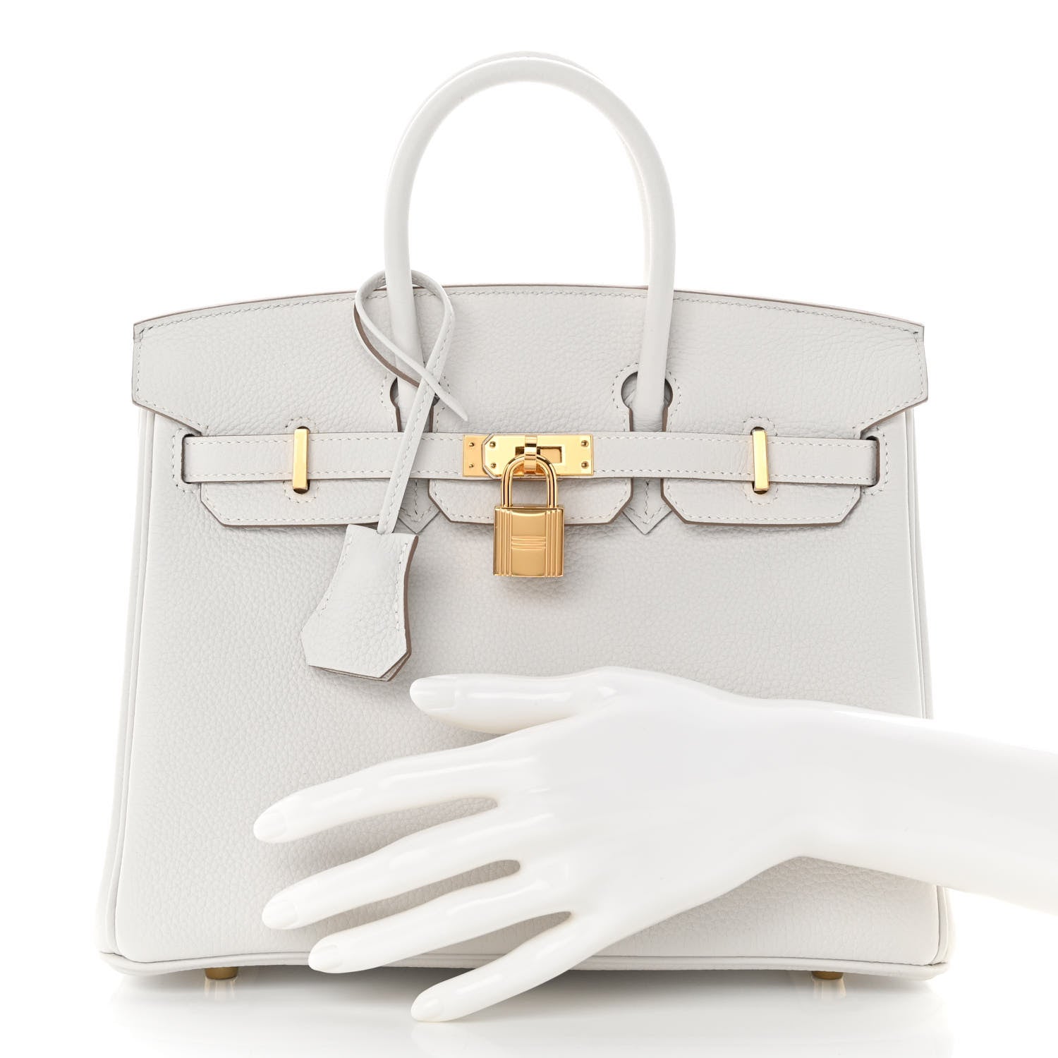 Hermes Togo Birkin 25 Gris Pale 2 of 12