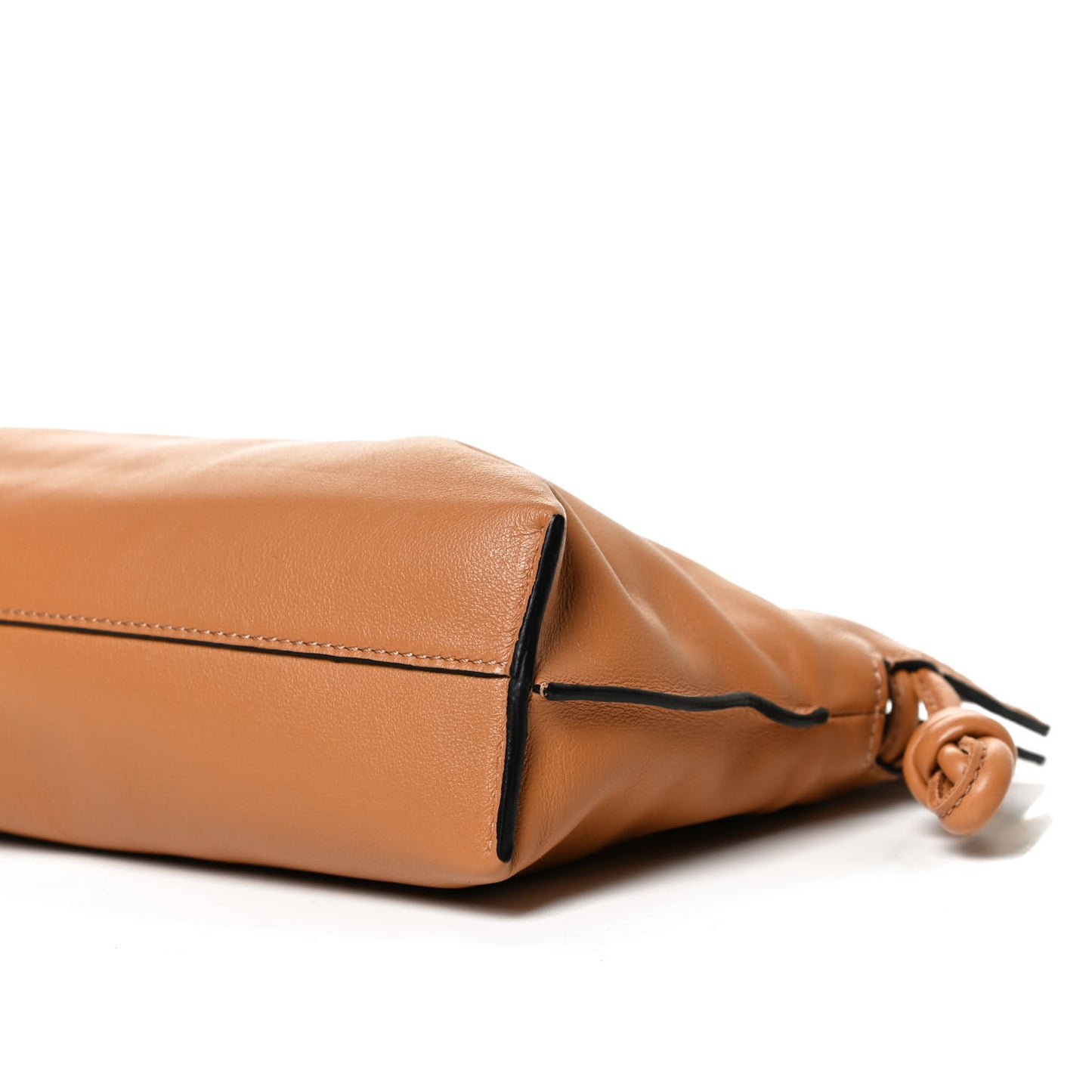 Calfskin Mini Flamenco Knot Clutch Warm Desert