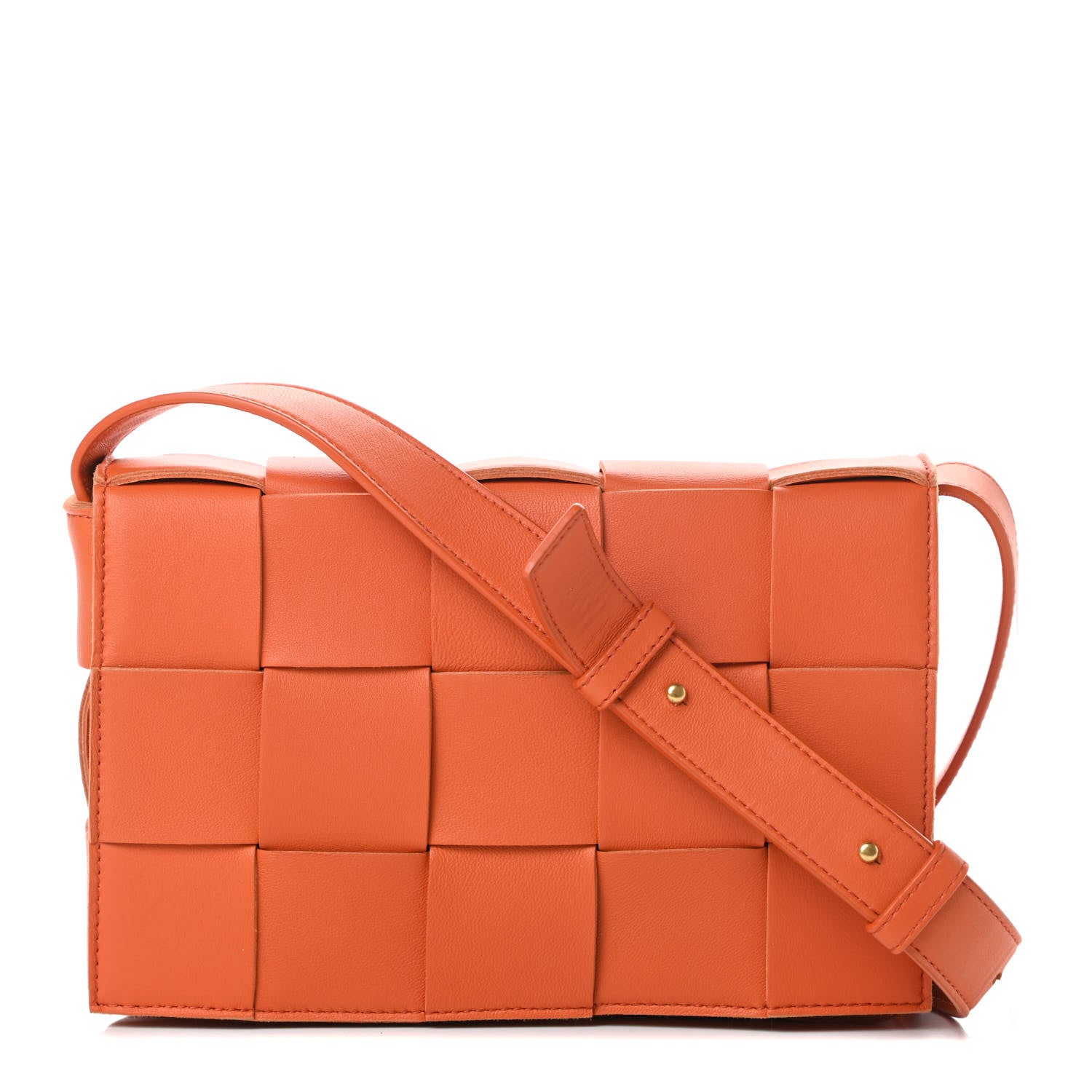 Bottega Veneta Nappa Maxi Intreccio Cassette Bag Burned Orange 1 of 10