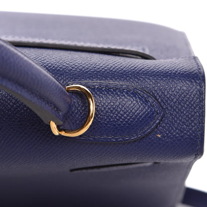 Hermes Epsom Kelly Sellier 32 Bleu Encre 9 of 36