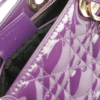 Christian Dior Patent Cannage Large Lady Dior Violet Purple 7 of 7