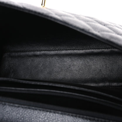 Chanel Caviar Quilted Jumbo Kelly Flap Black 5 of 10