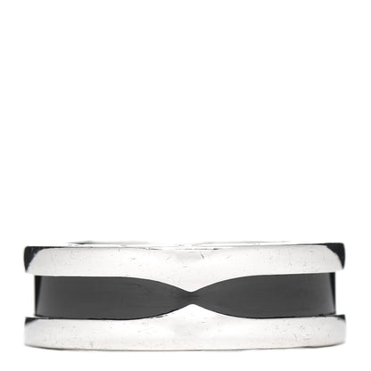 Bulgari Sterling Silver Ceramic Save The Children One-Band Ring 50 5.25 1 of 6