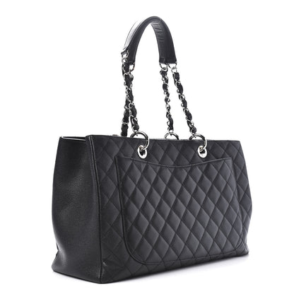 Chanel Caviar Quilted XL Grand Shopping Tote GST Black 3 of 10