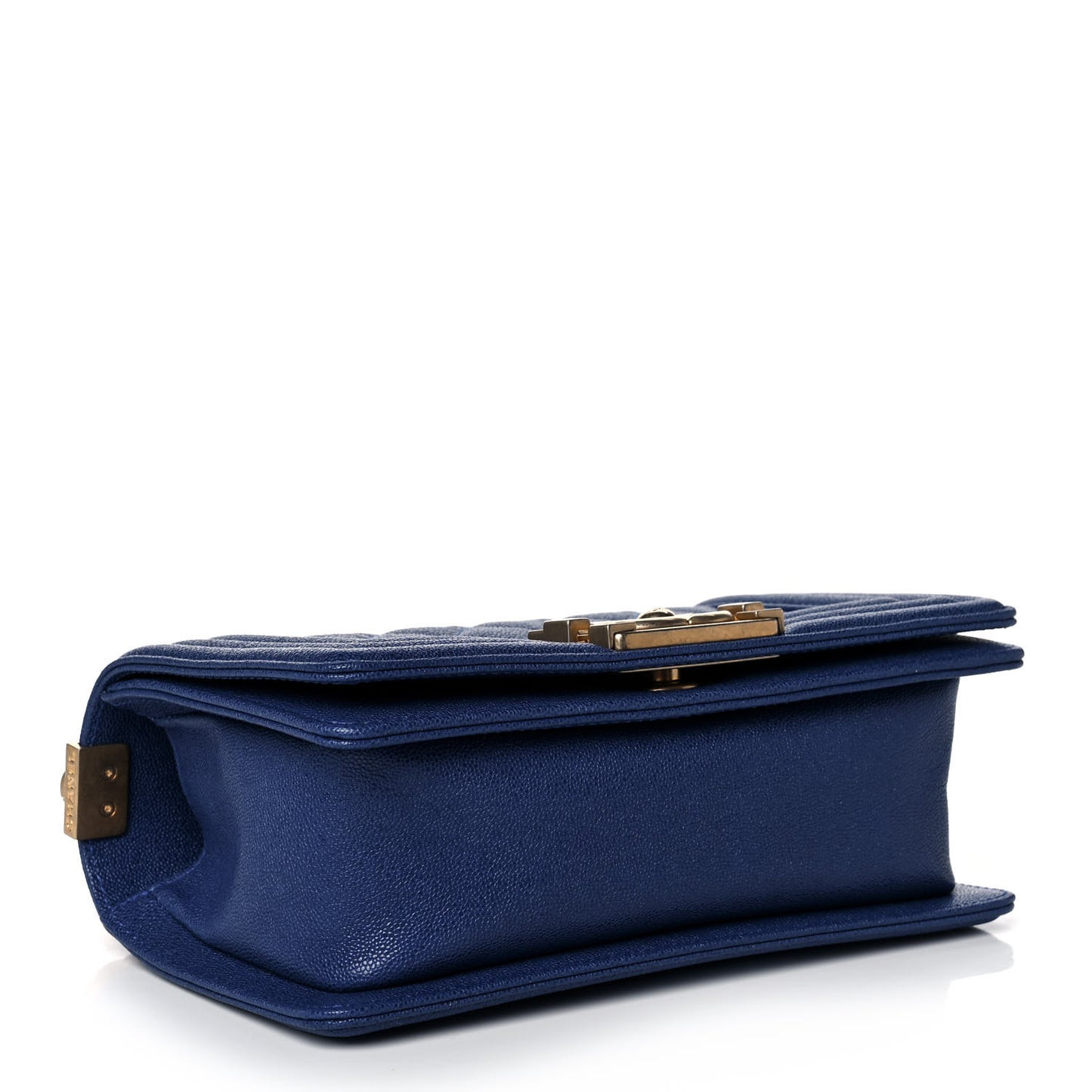 Caviar Quilted Small Boy Flap Blue