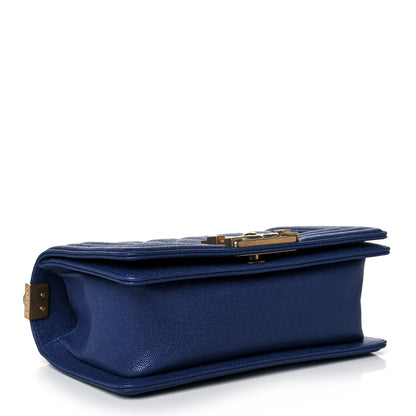 Chanel Caviar Quilted Small Boy Flap Blue 4 of 12