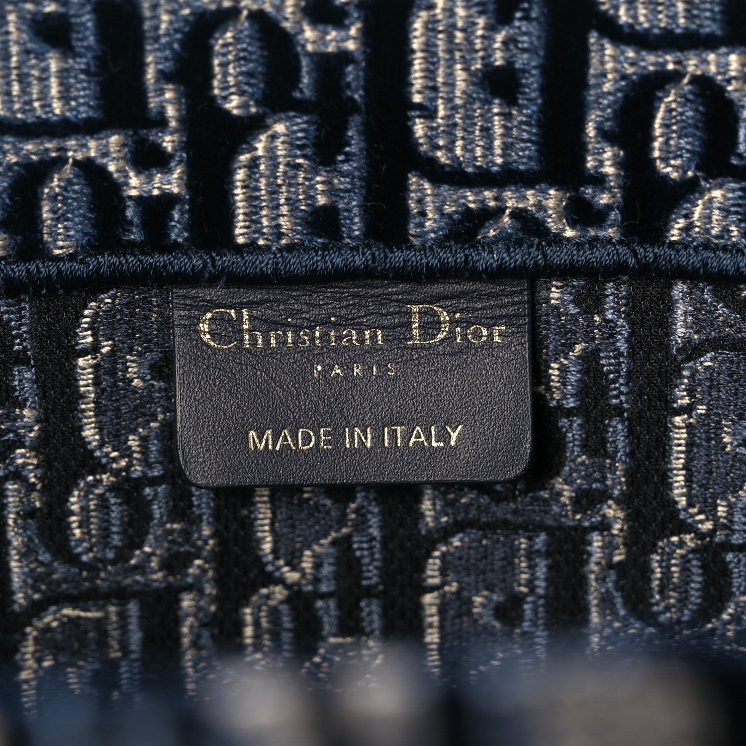 Christian Dior Oblique Velvet Medium Book Tote Blue Multicolor 6 of 11