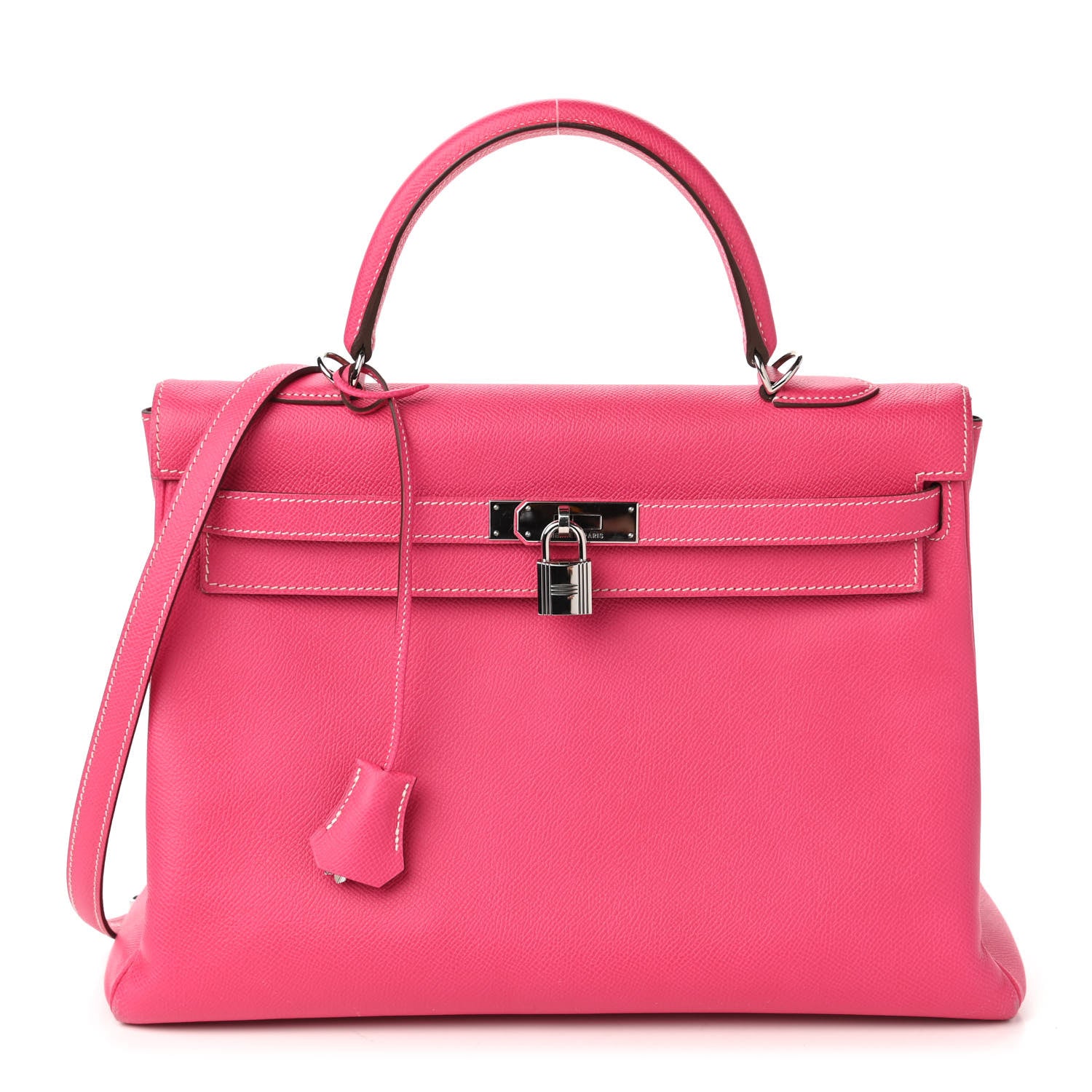Hermes Epsom Candy Kelly Retourne 35 Rose Tyrien Rubis 1 of 14