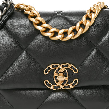 Chanel Lambskin Quilted Medium Chanel 19 Flap Black 8 of 11