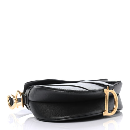 Christian Dior Grained Calfskin Saddle Bag Black 3 of 4