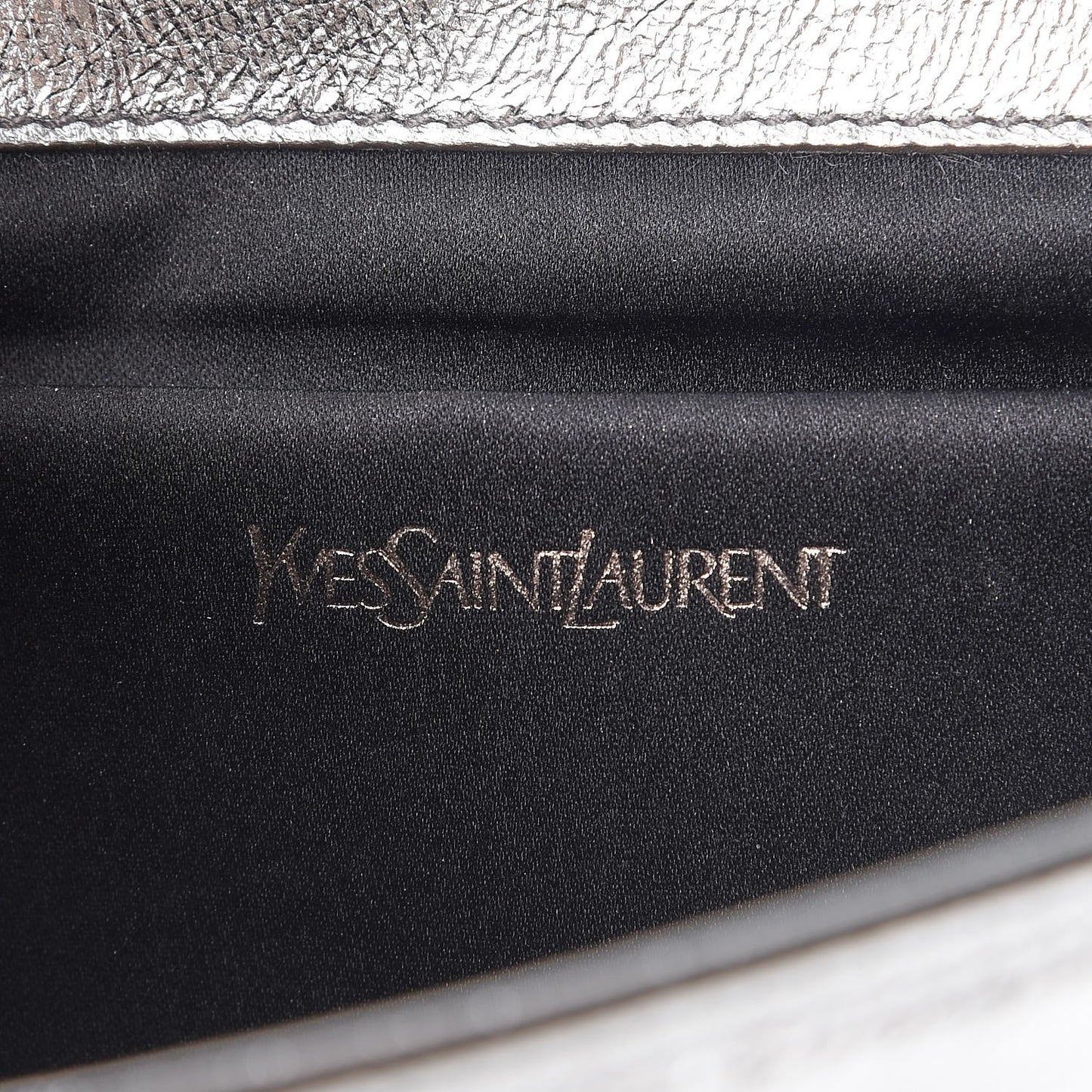 Metallic Pony Hair Calfskin Embossed Large Belle De Jour Clutch Bronze