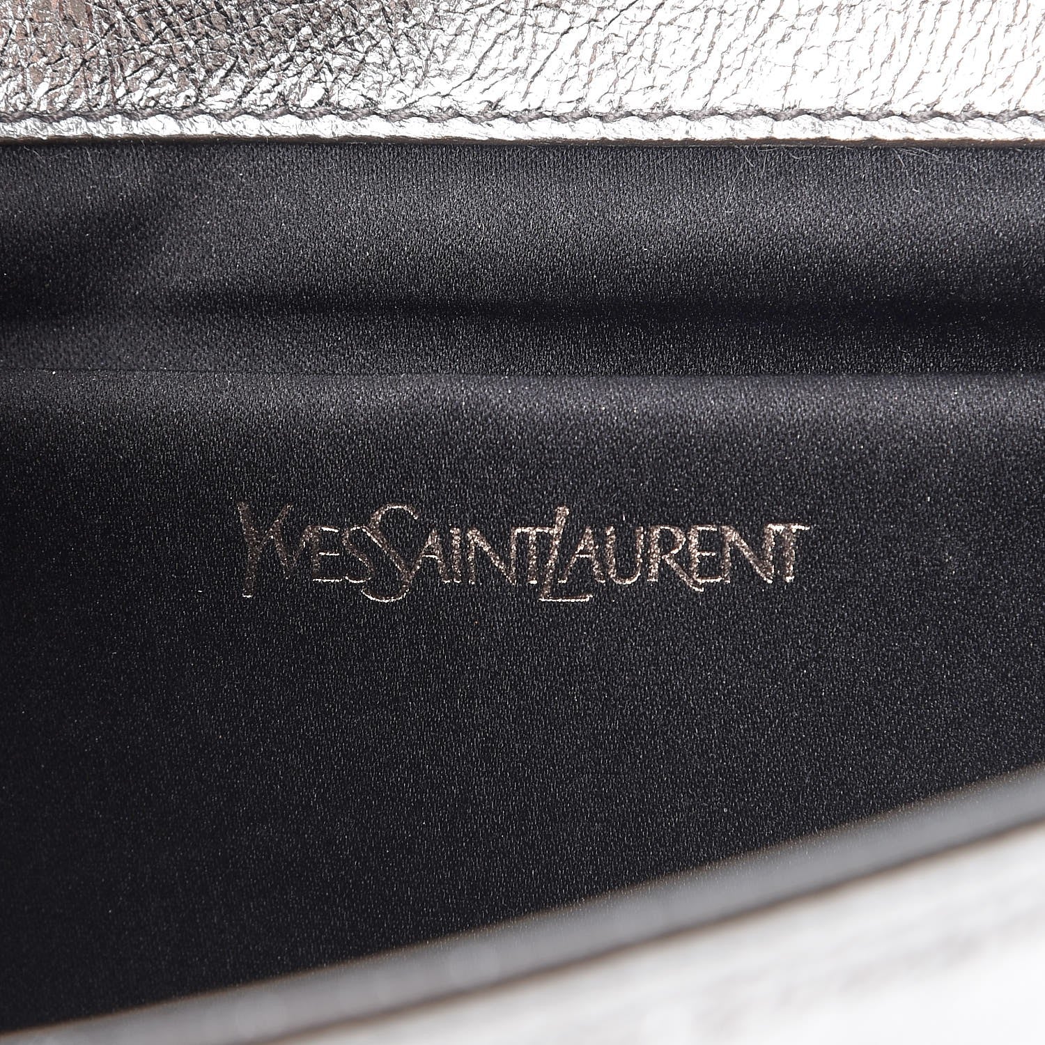 Saint Laurent Metallic Pony Hair Calfskin Embossed Large Belle De Jour Clutch Bronze 6 of 7