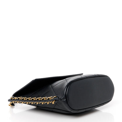 Chanel Calfskin Quilted Chain Small Hobo Bag Black 4 of 10