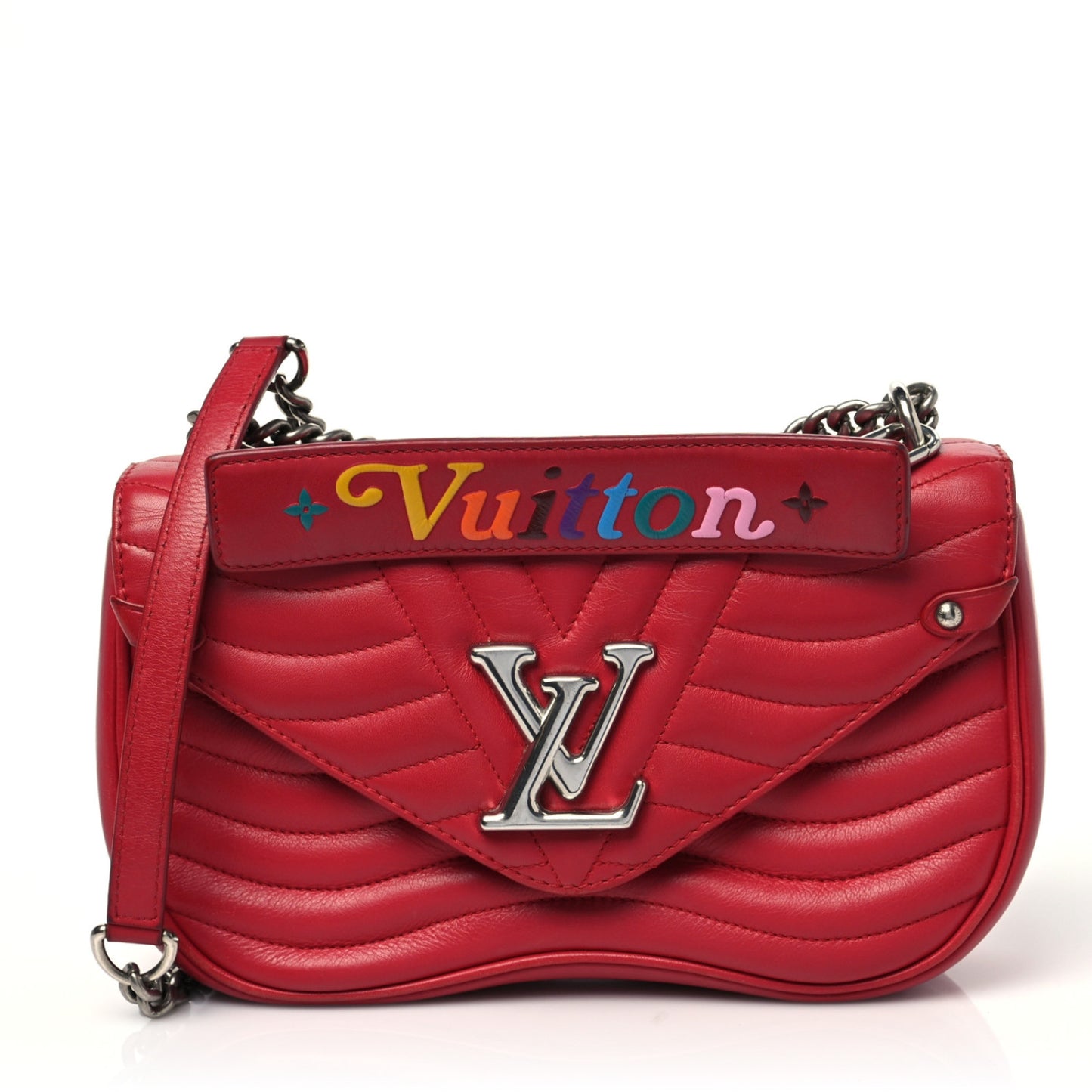 Calfskin New Wave Chain PM Scarlet