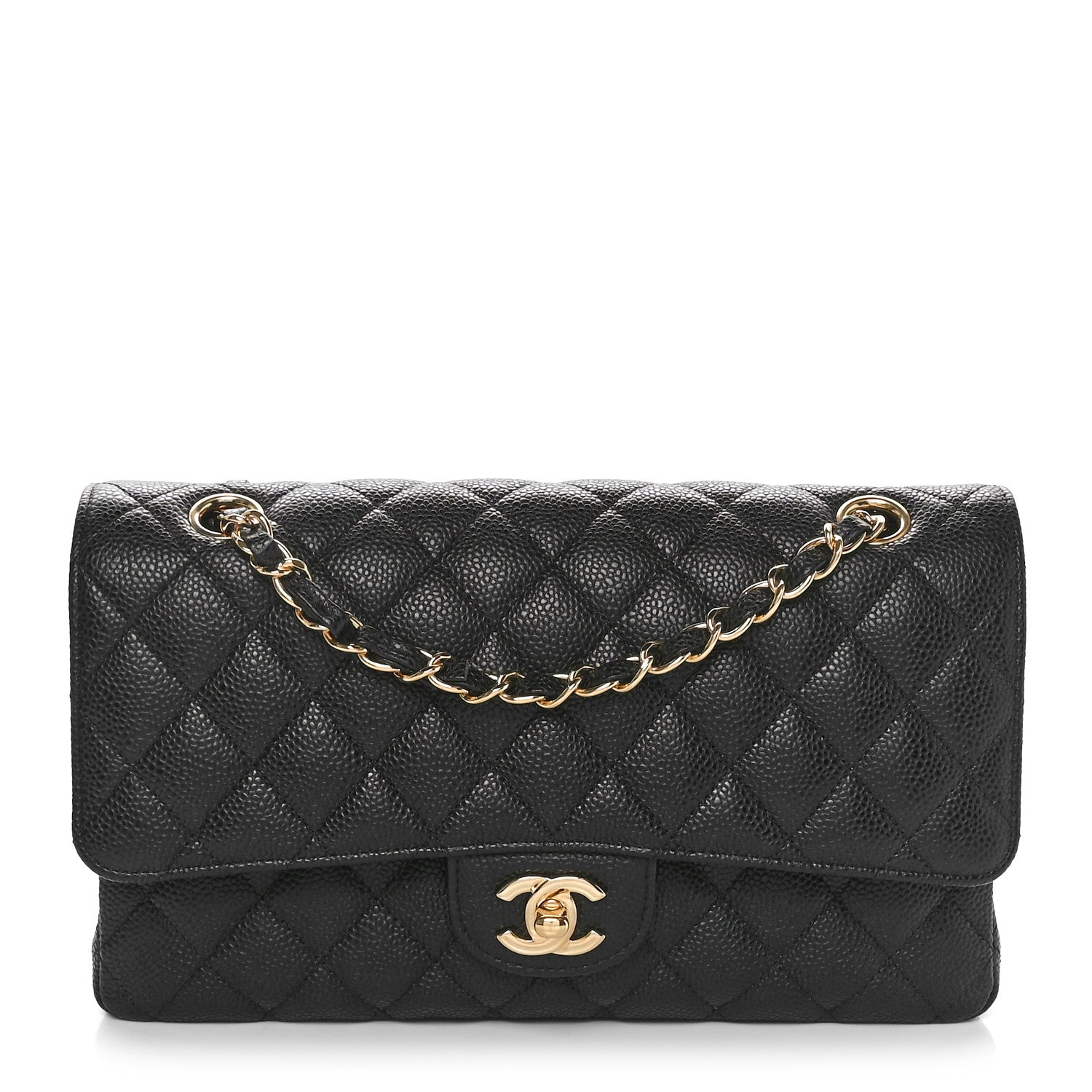 Chanel Caviar Quilted Medium Double Flap Black 1 of 10