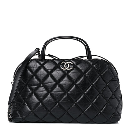 Chanel Aged Calfskin Small Bowling Bag Black 1 of 11