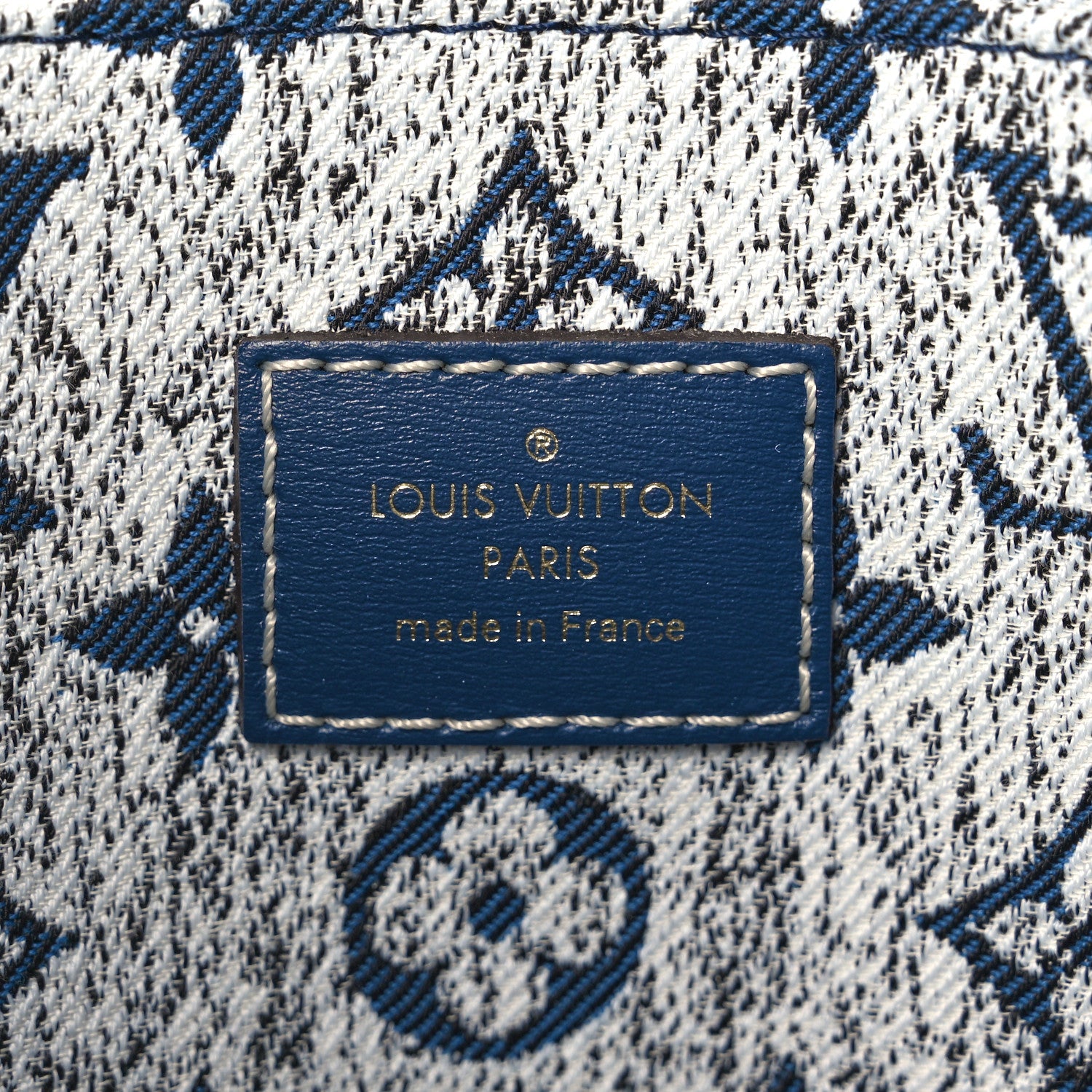 Louis Vuitton Monogram Jacquard Denim Onthego MM Bleu 6 of 8