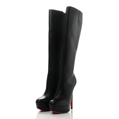 Christian Louboutin Calfskin Bianca Botta 140 Knee Boots 36 Black 3 of 12