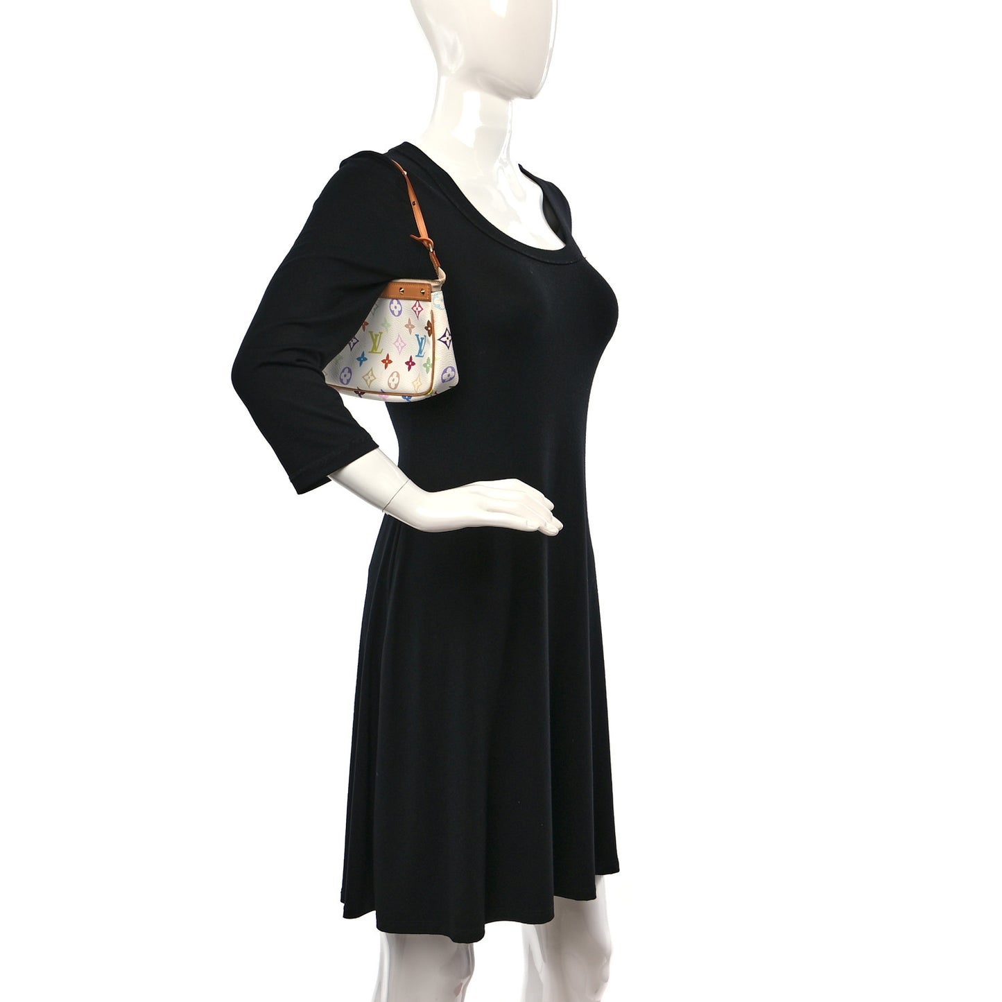 Monogram Multicolor Pochette Accessories White
