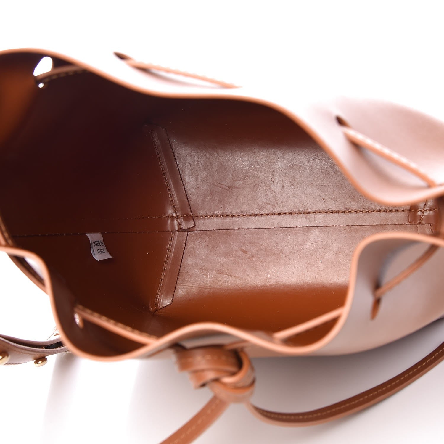 Mansur Gavriel Calfskin Mini Bucket Bag Saddle 5 of 12