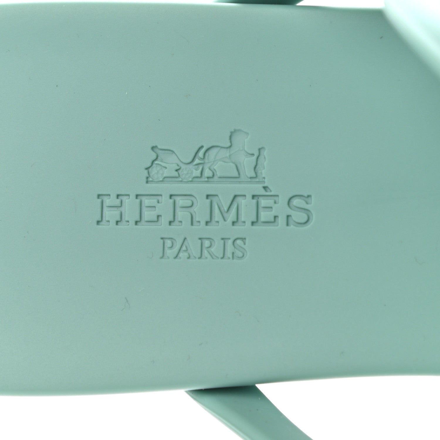 Hermes Rubber Womens Egerie Sandals 38 Vert Embrun 7 of 7