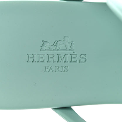 Hermes Rubber Womens Egerie Sandals 38 Vert Embrun 7 of 7